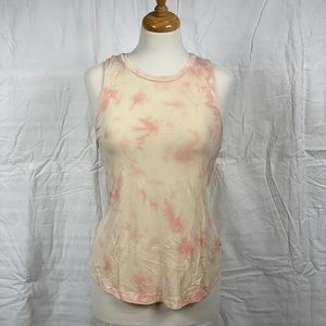 Yellow and Pink Tie-dye Tank Top